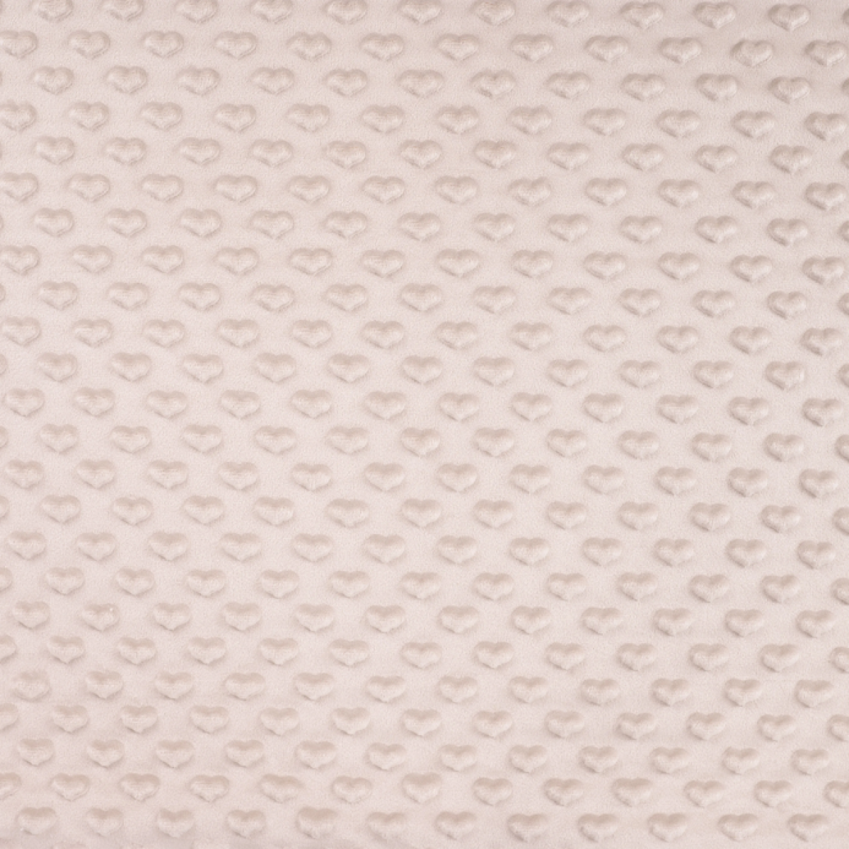 Minky Fleece "Herz" helles beige - sand